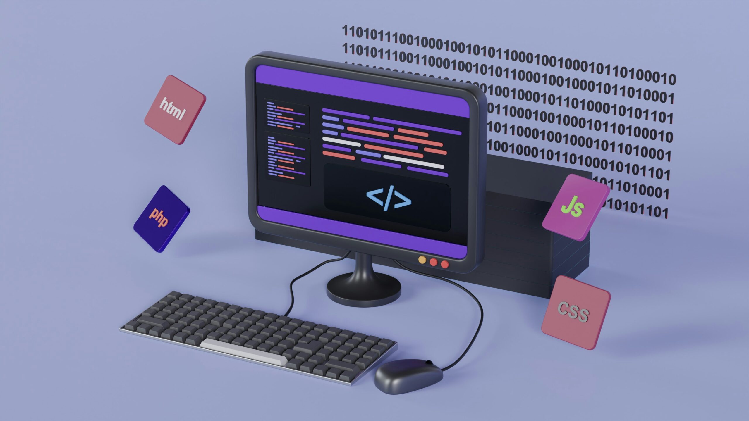 Man sieht eine minimalistische Darstellung eines Computers,